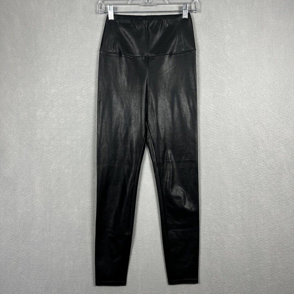 Wilfred Free Daria Vegan Leather Leggings Small Black Pull On High Waisted - Picture 1 of 13